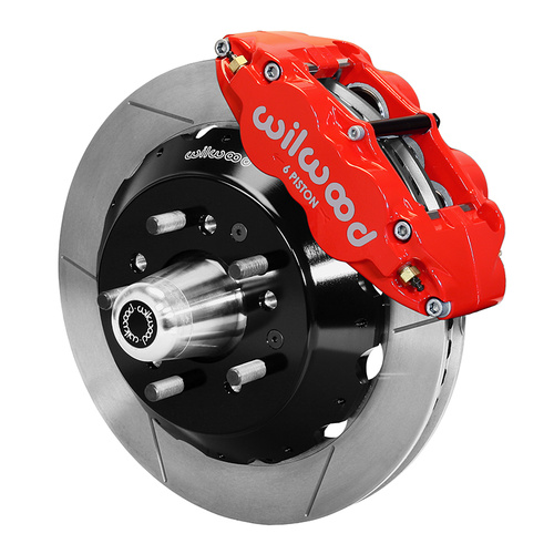 Wilwood Brake Kit, Front, FNSL6R Big Brake (Hub), Radial, 14.00 Rotor, Plain Face, Red, For Chevrolet, CPP, Kit