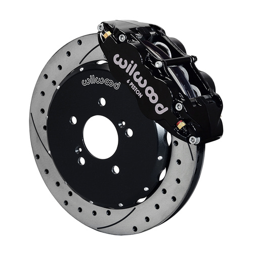 Wilwood Brake Kit, Front, FNSL6R Big Brake (Hat), Radial, 12.88 Rotor, SRP, Black, For Honda, w/Lines, Kit