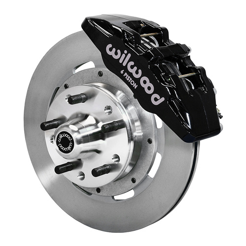 Wilwood Brake Kit, Front, DP6 Big Brake (Hub), Lug, 12.19 Rotor, Plain Face, Black, For Buick, For Chevrolet, For GMC, Heidts, Olds., For Pontiac, Kit