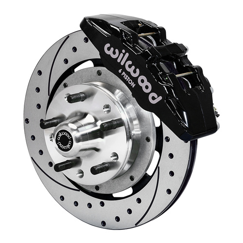 Wilwood Brake Kit, Front, DP6 Big Brake (Hub), Lug, 12.19 Rotor, SRP, Black, For Buick, For Chevrolet, For GMC, Heidts, Olds, For Pontiac, Kit
