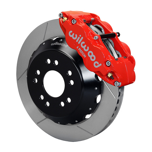 Wilwood Brake Kit, Front, FNSL6R Big Brake (Hat), Radial, 14.00 Rotor, Plain Face, Red, For Chevrolet, Kit