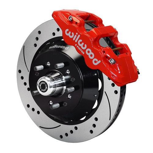 Wilwood Brake Kit, Front, AERO6 Big Brake, Radial, 14.00 Rotor, SRP, Red, Art Morrison, Roadster, Kit