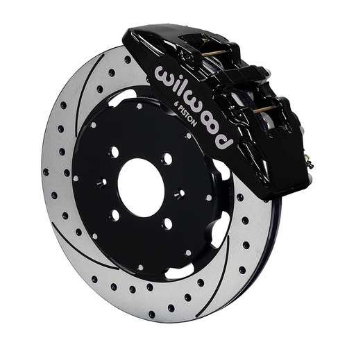 Wilwood Brake Kit, Front, DP6 Big Brake (Hat), Lug, 12.19 Rotor, SRP, Black, For Acura, For Honda, Kit