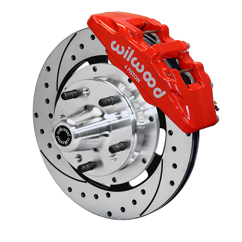 Wilwood Brake Kit, Front, DP6 Big Brake (Hub), Lug, 12.19 Rotor, SRP, Red, For Buick, For Cadillac, For Chevrolet, For GMC, Olds., For Pontiac, Kit