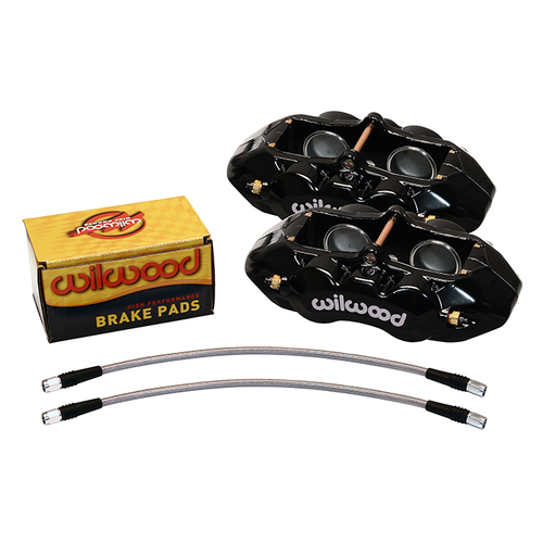 Wilwood Brake Kit, Front, D8-4 Replacement Caliper, Lug, Black, For Chevrolet, Kit