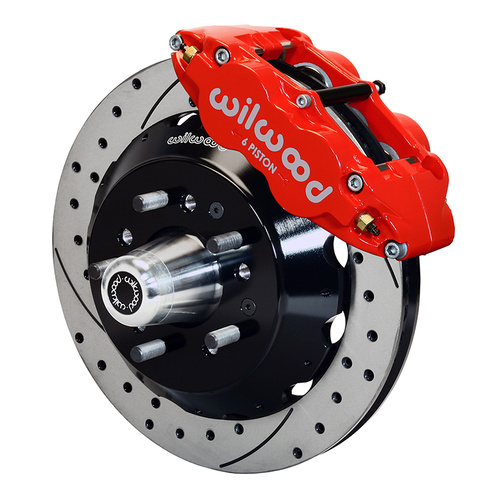 Wilwood Brake Kit, Front, FNSL6R Big Brake (Hub), Radial, 13.00 Rotor, SRP, Red, For Dodge, For Plymouth, Kit