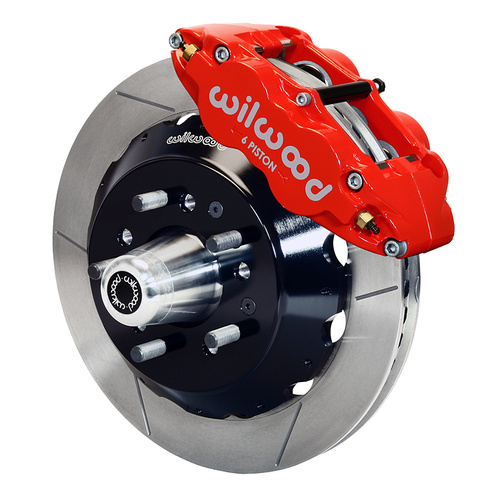 Wilwood Brake Kit, Front, FNSL6R Big Brake (Hub), Radial, 14.00 Rotor, Plain Face, Red, For Dodge, For Plymouth, Kit