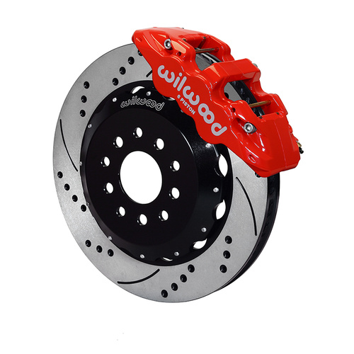 Wilwood Brake Kit, Front, AERO6 Big Brake, Radial, 14.00 Rotor, SRP, Red, For Ford, Kit