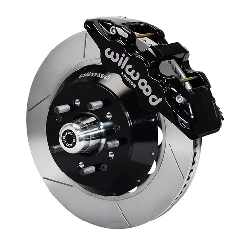 Wilwood Brake Kit, Front, AERO6 Big Brake, Radial, 14.00 Rotor, Plain Face, Black, For Buick, For Chevrolet, For GMC, Heidts, Olds, For Pontiac, Kit