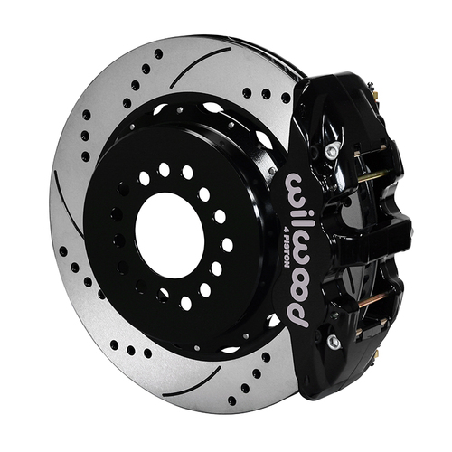 Wilwood Brake Kit, Rear, AERO4 Big Brake Parking, Radial, 14.00 Rotor, SRP, Black, 12 Bolt Special, Kit