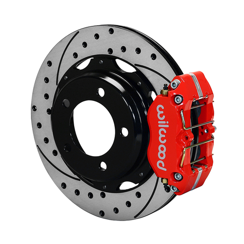 Wilwood Brake Kit, Rear, Dynapro For OE Parking Brake, Lug, 12.19 Rotor, SRP, Red, OEM, Kit