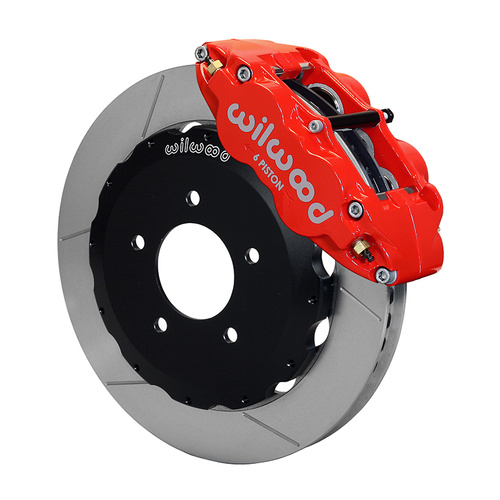 Wilwood Brake Kit, Front, FNSL6R Big Brake (Hat), Radial, 14.00 Rotor, Plain Face, Red, Kit