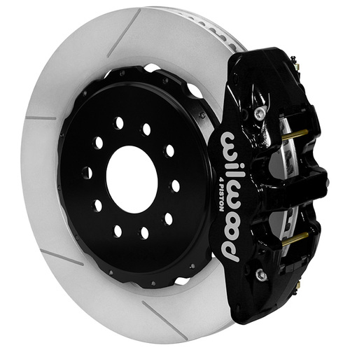Wilwood Brake Kit, Rear, AERO4 Big Brake For OE Parking Brake, Radial, 14.00 Rotor, Plain Face, Black, OEM, Kit