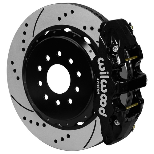 Wilwood Brake Kit, Rear, AERO4 Big Brake For OE Parking Brake, Radial, 14.00 Rotor, SRP, Black, OEM, Kit