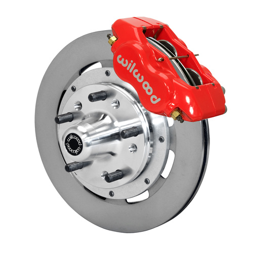 Wilwood Brake Kit, Front, FDLI Big Brake (Hub), Lug, 12.19 Rotor, Plain Face, Red, For Chevrolet, For Pontiac, Kit