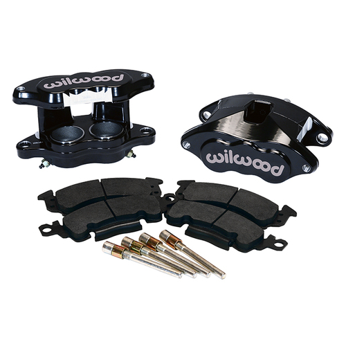 Wilwood Brake Kit, Front, D52 Caliper Kit, Floating, 2.00/1.00 Rotor, Plain Face, Black, Kit