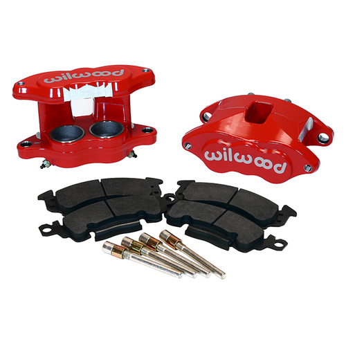 Wilwood Brake Kit, Front, D52 Caliper Kit, Floating, 2.00/1.00 Rotor, Plain Face, Red, Kit