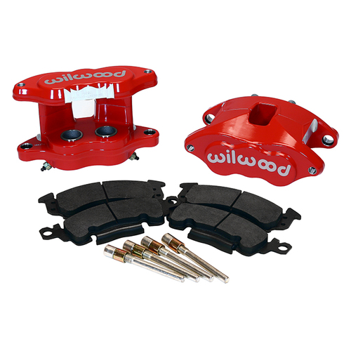 Wilwood Brake Kit, Rear, D52 Caliper Kit, Floating, 1.25 Rotor, Plain Face, Red, Kit