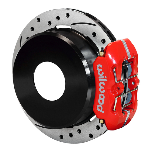 Wilwood Brake Kit, Rear, FDLP Parking, Lug, 11.00 Rotor, SRP, Red, Big For Ford, Kit
