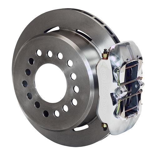 Wilwood Brake Kit, Rear, FDLP Parking, Lug, 11.00 Rotor, Plain Face, Polished, Small For Ford, Kit
