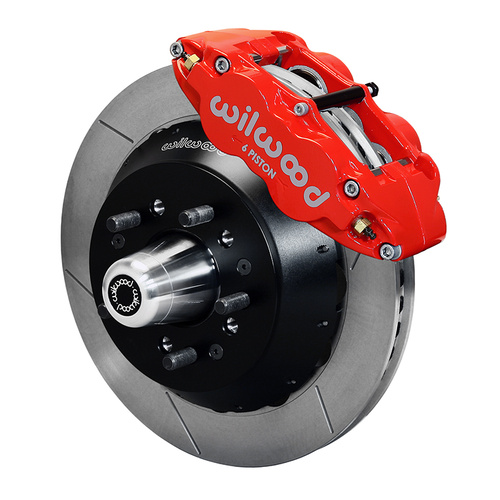 Wilwood Brake Kit, Front, FNSL6R Big Brake (Hub), Radial, 12.88 Rotor, Plain Face, Red, Magnum, Kit