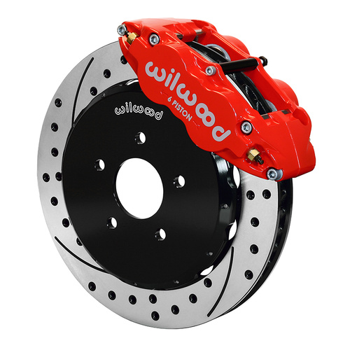 Wilwood Brake Kit, Front, FNSL6R Big Brake (Hat), Radial, 13.00 Rotor, SRP, Red, For Infiniti, For Nissan, Kit