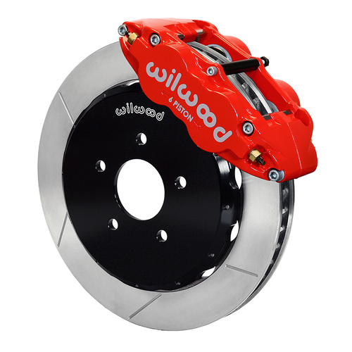 Wilwood Brake Kit, Front, FNSL6R Big Brake (Hat), Radial, 14.00 Rotor, Plain Face, Red, For Infiniti, For Nissan, Kit