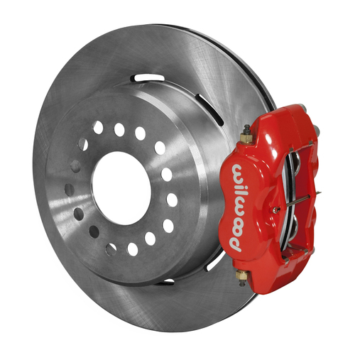 Wilwood Brake Kit, Rear, FDLI Parking, Lug, 12.19 Rotor, Plain Face, Red, 59-64 Impala / 57-62 Corvette, Kit
