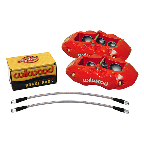 Wilwood Brake Kit, Front, D8-6 Replacement Caliper, Lug, Ano, For Chevrolet, w/Lines, Kit