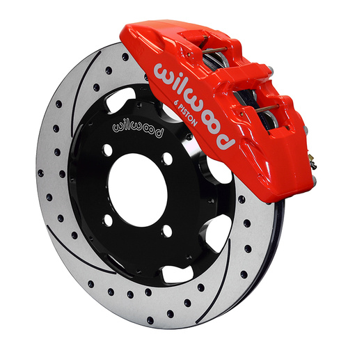 Wilwood Brake Kit, Front, DP6 Big Brake (Hat), Lug, 12.19 Rotor, SRP, Red, For Ford, Kit