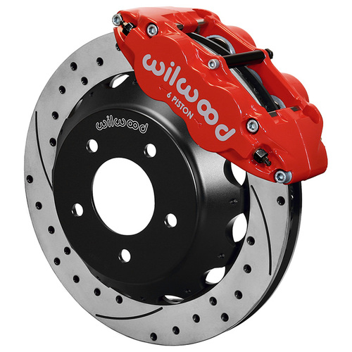 Wilwood Brake Kit, Front, FNSL6R Big Brake (Hat), Radial, 12.88 Rotor, SRP, Red, For Chevrolet, Kit