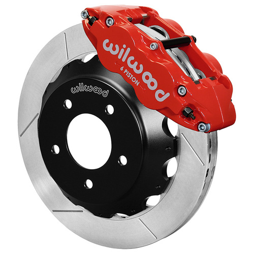 Wilwood Brake Kit, Front, FNSL6R Big Brake (Hat), Radial, 12.88 Rotor, Plain Face, Red, For Chevrolet, Kit