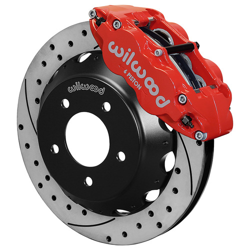 Wilwood Brake Kit, Front, FNSL6R Big Brake (Hat), Radial, 14.00 Rotor, SRP, Red, For Chevrolet, Kit