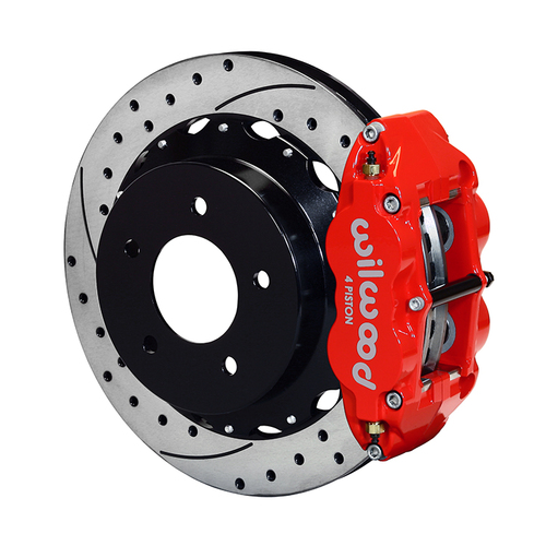 Wilwood Brake Kit, Rear, FNSL4R Big Brake For OE Parking Brake, Radial, 12.88 Rotor, SRP, Red, OEM, Kit