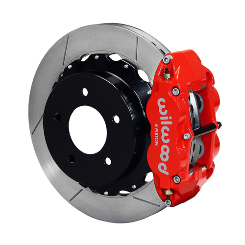 Wilwood Brake Kit, Rear, FNSL4R Big Brake For OE Parking Brake, Radial, 12.88 Rotor, Plain Face, Red, OEM, Kit