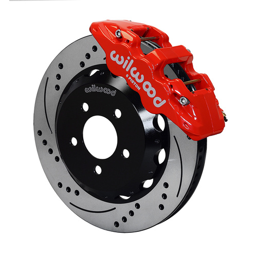 Wilwood Brake Kit, Front, AERO6 Big Brake, Radial, 14.00 Rotor, SRP, Red, For BMW, Kit