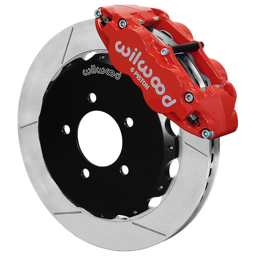 Wilwood Brake Kit, Front, FNSL6R Big Brake (Hat), Radial, 12.88 Rotor, Plain Face, Red, For Honda, Kit