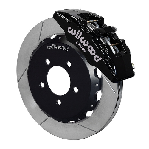 Wilwood Brake Kit, Front, DP6 Big Brake (Hat), Lug, 12.88 Rotor, Plain Face, Black, w/Lines, Kit