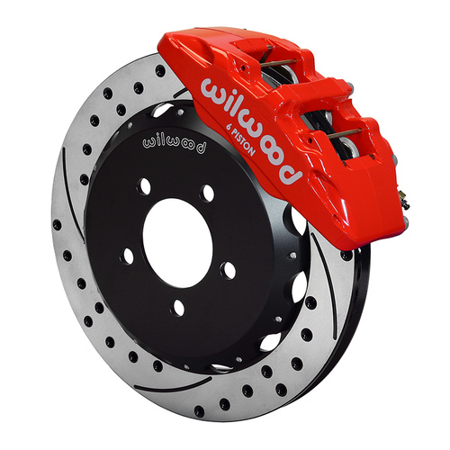 Wilwood Brake Kit, Front, DP6 Big Brake (Hat), Lug, 12.88 Rotor, SRP, Red, w/Lines, Kit