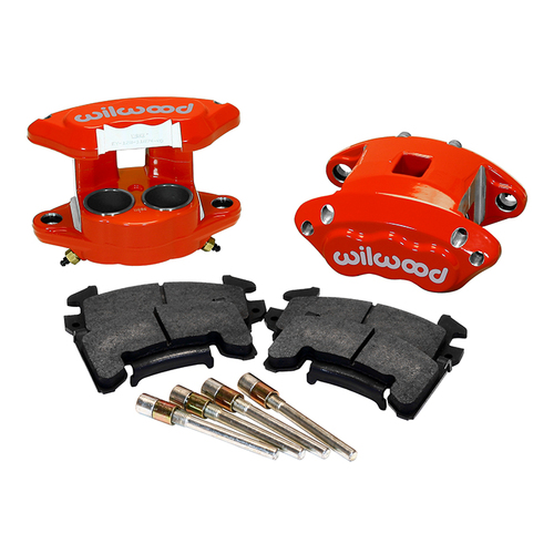 Wilwood Brake Kit, Caliper, D154, 1.62, .81, w/Pads, Red, Kit