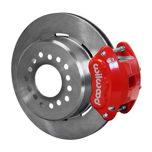 Wilwood Brake Kit, Rear, D154 Parking, Floating, 12.19 Rotor, Plain Face, Red, 12 Bolt, Kit