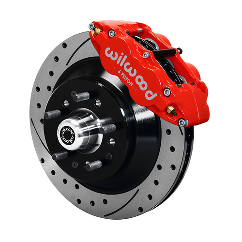 Wilwood Brake Kit, Front, FNSL6R Big Brake (Hub & 1PC Rotor), Radial, 12.88 Rotor, SRP, Red, Magnum, Kit