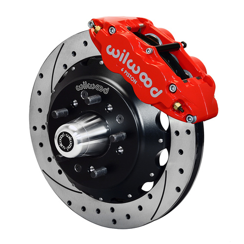 Wilwood Brake Kit, Front, FNSL6R Big Brake (Hub), Radial, 14.00 Rotor, SRP, Red, For Buick, For Chevrolet, For GMC, For Isuzu, Olds, For Pontiac, Kit