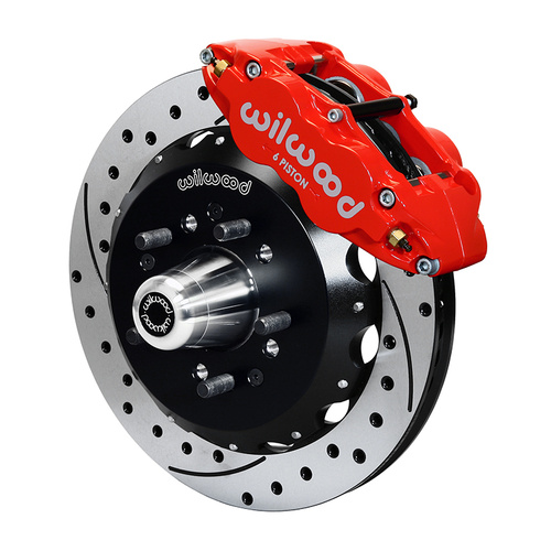 Wilwood Brake Kit, Front, FNSL6R Big Brake (Hub), Radial, 12.88 Rotor, SRP, Red, For Chevrolet, Heidts, Kit