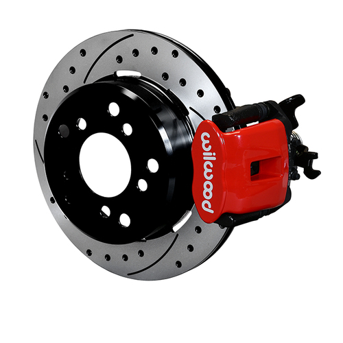 Wilwood Brake Kit, Rear, CPB Caliper 1Pc Rotor, SRP, Radial, 12.19 Rotor, SRP, Red, OEM, w/Lines, Kit