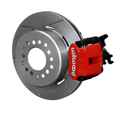 Wilwood Brake Kit, Rear, CPB Caliper 1Pc Rotor, Plain Face, Radial, 12.19 Rotor, Plain Face, Red, OEM, w/Lines, Kit