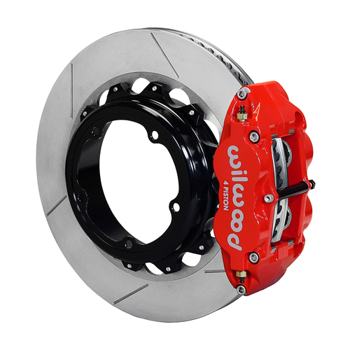 Wilwood Brake Kit, Rear, FNSL4R Big Brake Parking, Radial, 12.88 Rotor, Plain Face, Red, Strange Engineering Floater, Kit