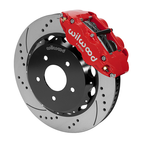 Wilwood Brake Kit, Front, FNSL6R Big Brake (Hat), Radial, 14.00 Rotor, SRP, Red, For Jeep, Kit