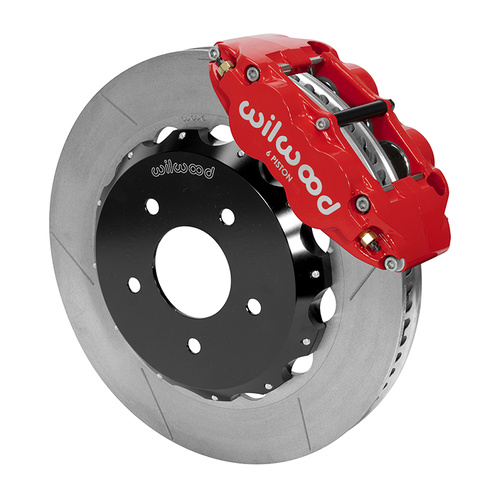 Wilwood Brake Kit, Front, FNSL6R Big Brake (Hat), Radial, 14.00 Rotor, Plain Face, Red, For Jeep, Kit