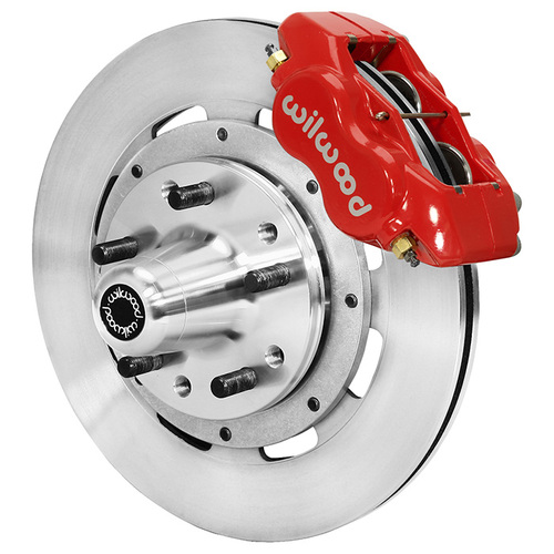 Wilwood Brake Kit, Front, FDLI Big Brake (Hub), Lug, 12.19 Rotor, Plain Face, Red, For Chevrolet, Kit